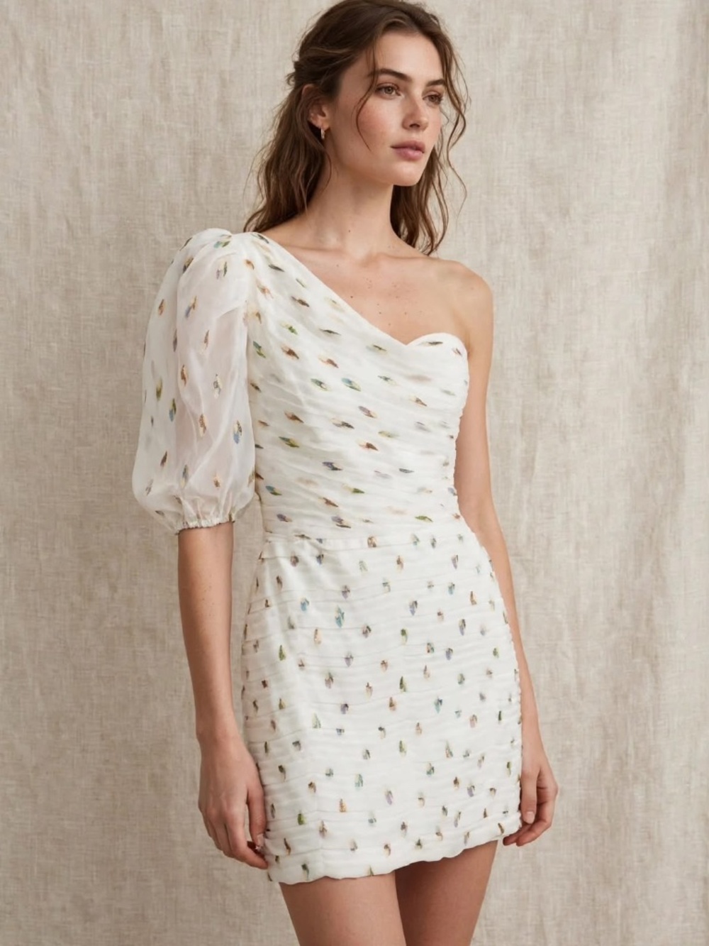 NWT Shoshanna White Confetti Cocktail Dress - Size 10